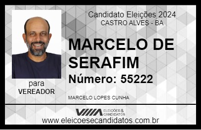 Candidato MARCELO DE SERAFIM 2024 - CASTRO ALVES - Eleições