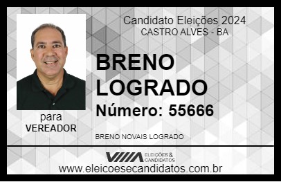 Candidato BRENO LOGRADO 2024 - CASTRO ALVES - Eleições