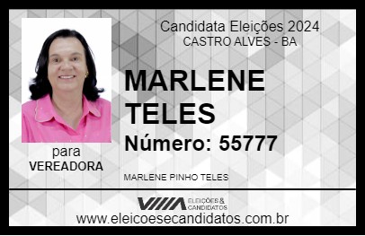 Candidato MARLENE TELES 2024 - CASTRO ALVES - Eleições