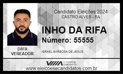 Candidato INHO DA RIFA 2024 - CASTRO ALVES - Eleições