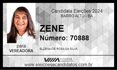 Candidato ZENE 2024 - BARRO ALTO - Eleições