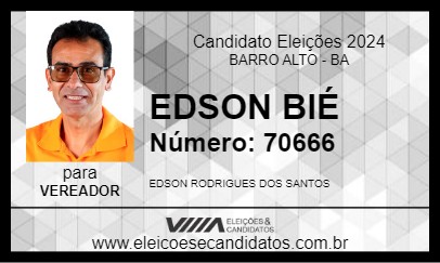 Candidato EDSON BIÉ 2024 - BARRO ALTO - Eleições