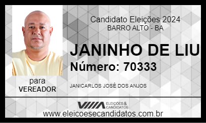 Candidato JANINHO DE LIU 2024 - BARRO ALTO - Eleições