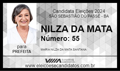 Candidato NILZA DA MATA 2024 - SÃO SEBASTIÃO DO PASSÉ - Eleições