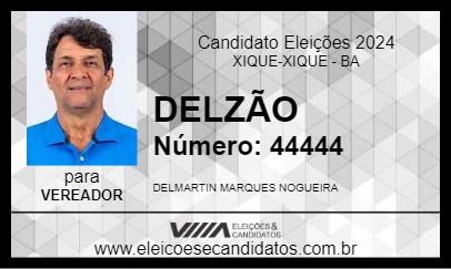 Candidato DELZÃO 2024 - XIQUE-XIQUE - Eleições