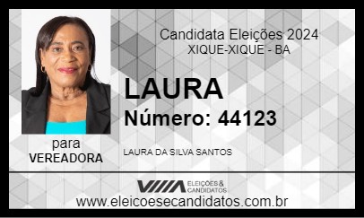 Candidato LAURA 2024 - XIQUE-XIQUE - Eleições