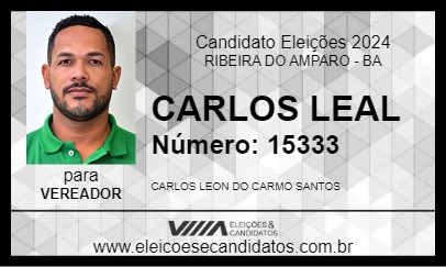 Candidato CARLOS LEAL 2024 - RIBEIRA DO AMPARO - Eleições