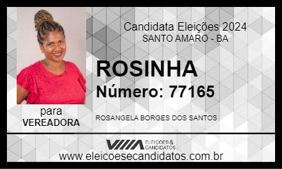 Candidato ROSINHA 2024 - SANTO AMARO - Eleições