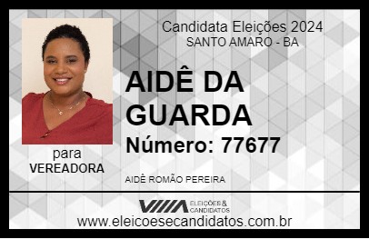 Candidato AIDÊ DA GUARDA 2024 - SANTO AMARO - Eleições