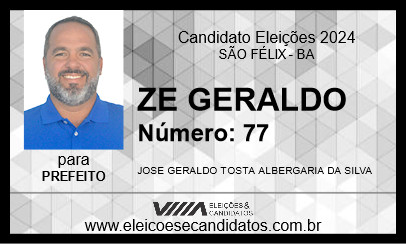 Candidato ZE GERALDO 2024 - SÃO FÉLIX - Eleições