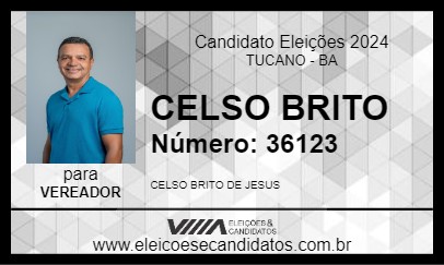 Candidato CELSO BRITO 2024 - TUCANO - Eleições