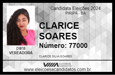 Candidato CLARICE SOARES 2024 - PIRIPÁ - Eleições