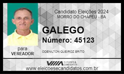 Candidato GALEGO 2024 - MORRO DO CHAPÉU - Eleições