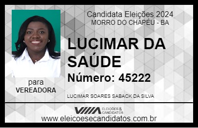 Candidato LUCIMAR DA SAÚDE 2024 - MORRO DO CHAPÉU - Eleições