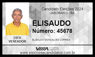 Candidato ELISAUDO 2024 - JABORANDI - Eleições