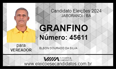 Candidato GRANFINO 2024 - JABORANDI - Eleições