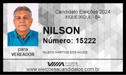 Candidato NILSON 2024 - XIQUE-XIQUE - Eleições