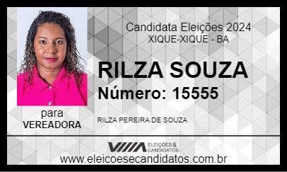 Candidato RILZA SOUZA 2024 - XIQUE-XIQUE - Eleições