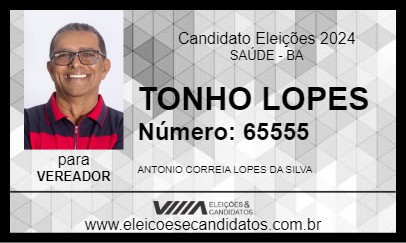 Candidato TONHO LOPES 2024 - SAÚDE - Eleições