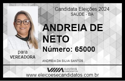 Candidato ANDREIA DE NETO 2024 - SAÚDE - Eleições