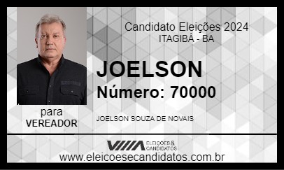 Candidato JOELSON 2024 - ITAGIBÁ - Eleições