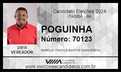 Candidato POGUINHA 2024 - ITAGIBÁ - Eleições