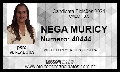 Candidato NEGA MURICY 2024 - CAEM - Eleições