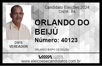 Candidato ORLANDO DO BEIJÚ 2024 - CAEM - Eleições