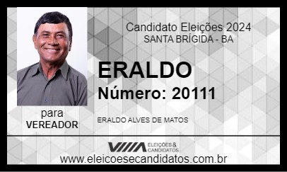 Candidato ERALDO 2024 - SANTA BRÍGIDA - Eleições