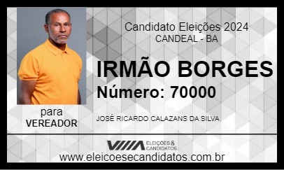 Candidato IRMÃO BORGES 2024 - CANDEAL - Eleições