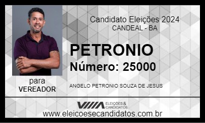 Candidato PETRONIO 2024 - CANDEAL - Eleições