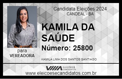 Candidato KAMILA DA SAÚDE 2024 - CANDEAL - Eleições