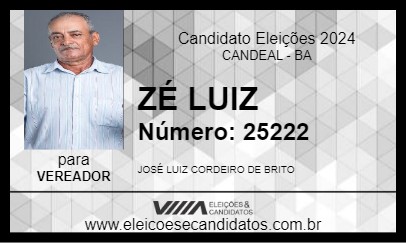 Candidato ZÉ LUIZ 2024 - CANDEAL - Eleições