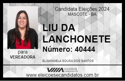 Candidato LIU DA LANCHONETE 2024 - MASCOTE - Eleições