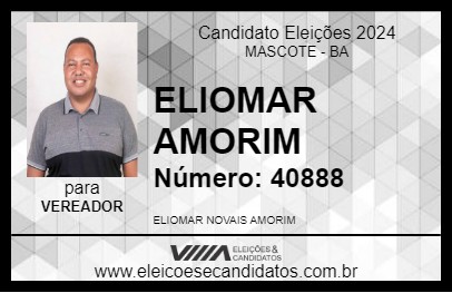 Candidato ELIOMAR AMORIM 2024 - MASCOTE - Eleições