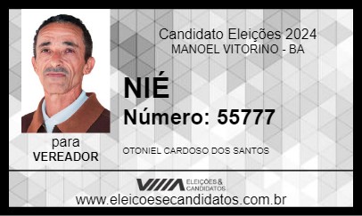 Candidato NIÉ 2024 - MANOEL VITORINO - Eleições