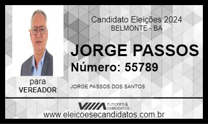 Candidato JORGE PASSOS 2024 - BELMONTE - Eleições