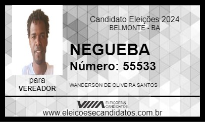 Candidato NEGUEBA 2024 - BELMONTE - Eleições