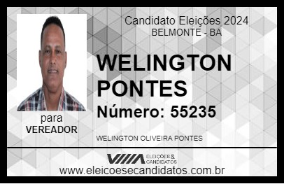 Candidato WELINGTON PONTES 2024 - BELMONTE - Eleições