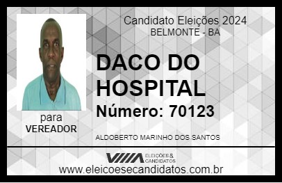 Candidato DACO DO HOSPITAL 2024 - BELMONTE - Eleições