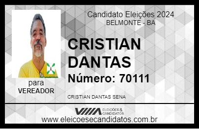 Candidato CRISTIAN DANTAS 2024 - BELMONTE - Eleições