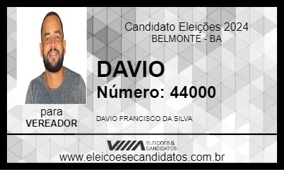 Candidato DAVIO 2024 - BELMONTE - Eleições