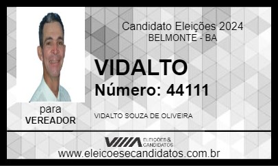 Candidato VIDALTO 2024 - BELMONTE - Eleições