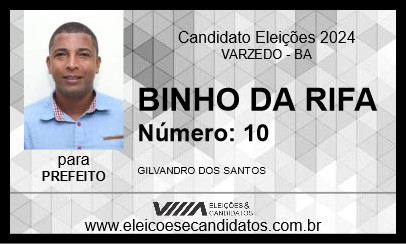 Candidato BINHO DA RIFA 2024 - VARZEDO - Eleições