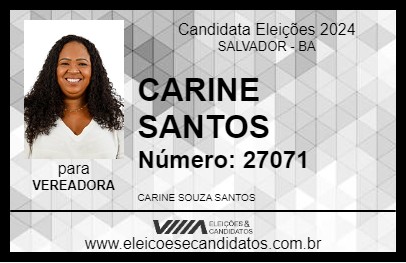 Candidato CARINE SANTOS 2024 - SALVADOR - Eleições