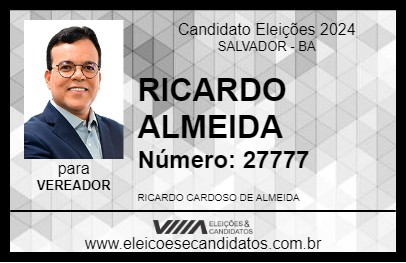 Candidato RICARDO ALMEIDA 2024 - SALVADOR - Eleições