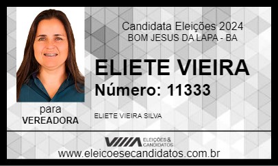 Candidato ELIETE VIEIRA 2024 - BOM JESUS DA LAPA - Eleições