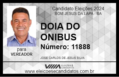 Candidato DOIA DO ONIBUS 2024 - BOM JESUS DA LAPA - Eleições