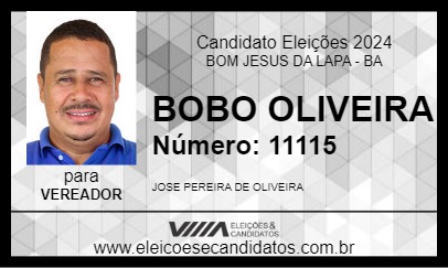 Candidato BOBO OLIVEIRA 2024 - BOM JESUS DA LAPA - Eleições