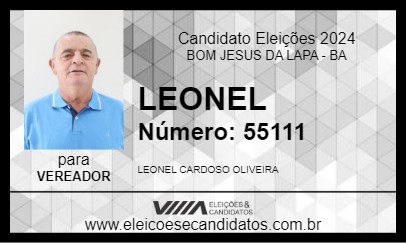 Candidato LEONEL 2024 - BOM JESUS DA LAPA - Eleições